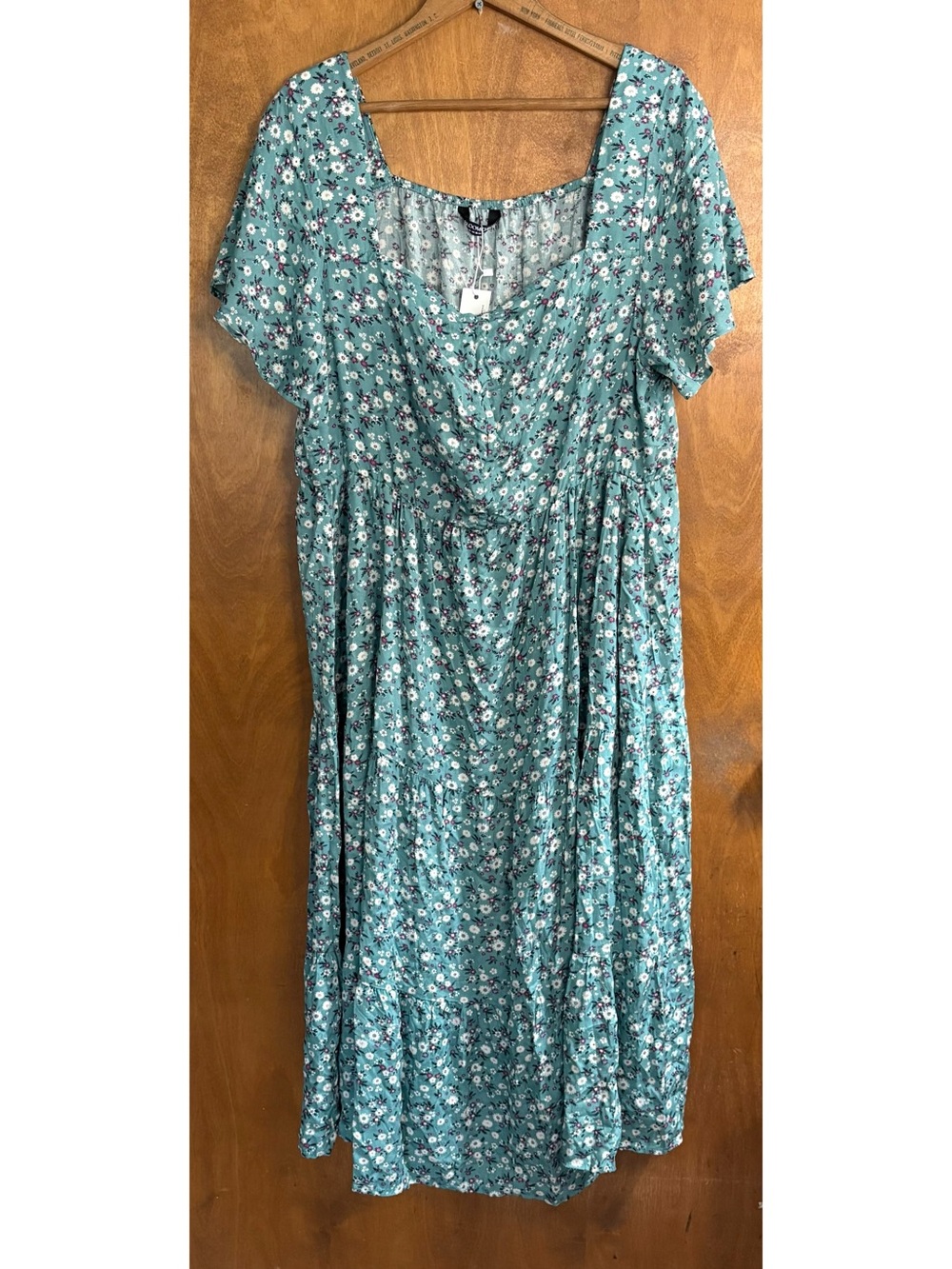 BloomChic Mint Green Ditsy Floral Sweetheart Maxi Dress NWT 18 20 Cottagecore - Picture 2 of 11
